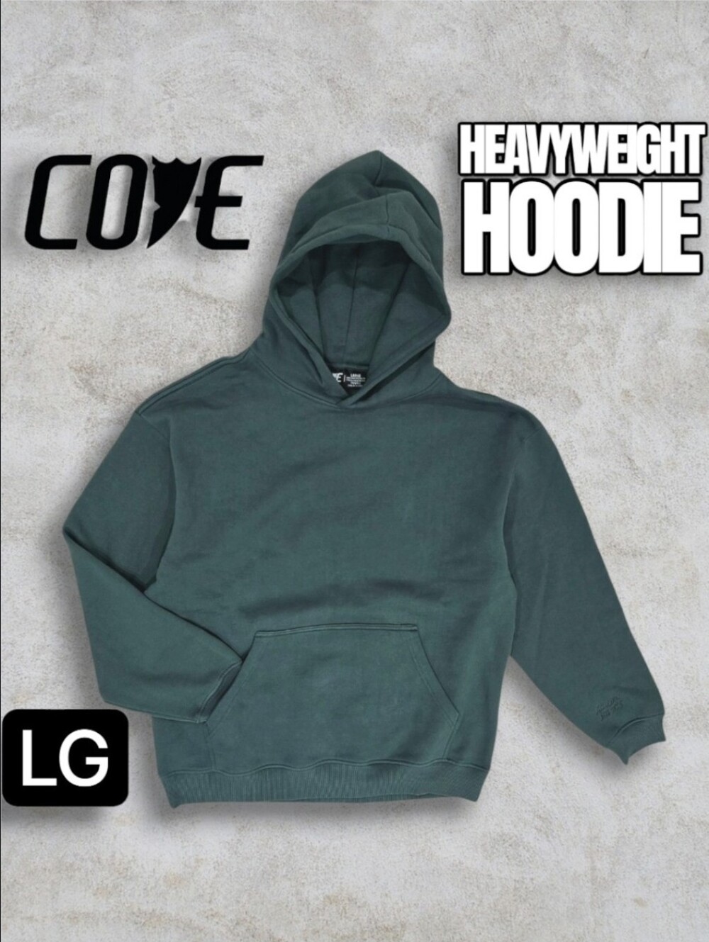 Heavyweight Fleece Pullover Hoodie - Sage Green | Cove - LG *NEW*